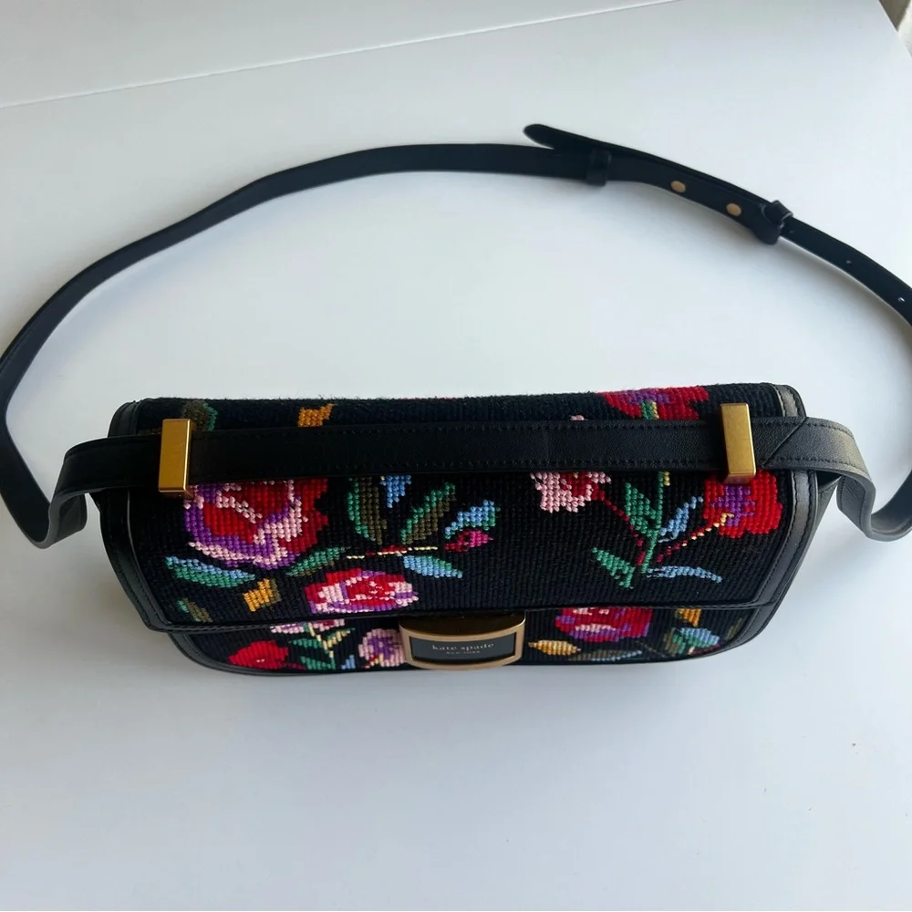 Kate Spade Katy Autumn Floral Needlepoint Crossbody bag - Picture 9 of 14